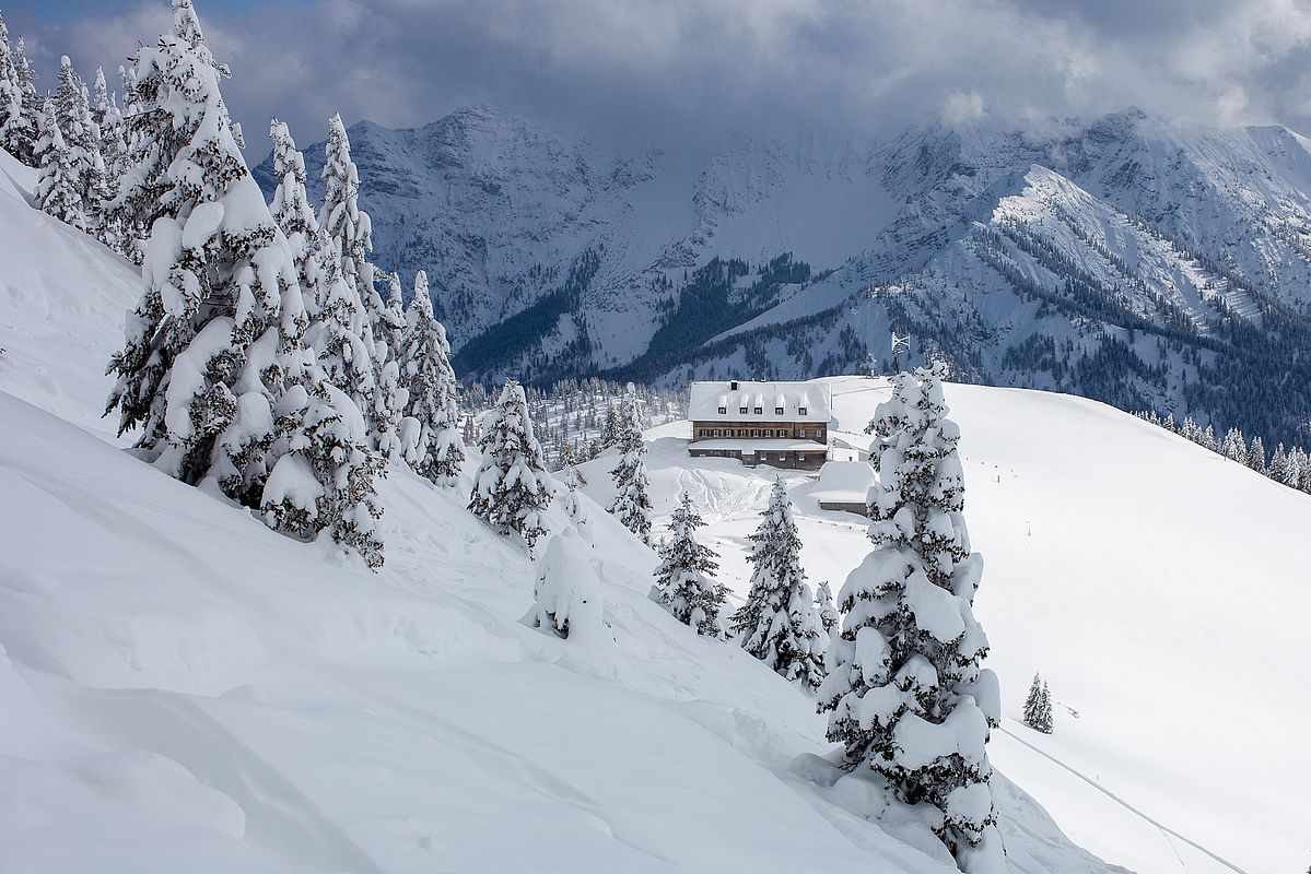 Blick aus dem Südhang zum Rotwandhaus