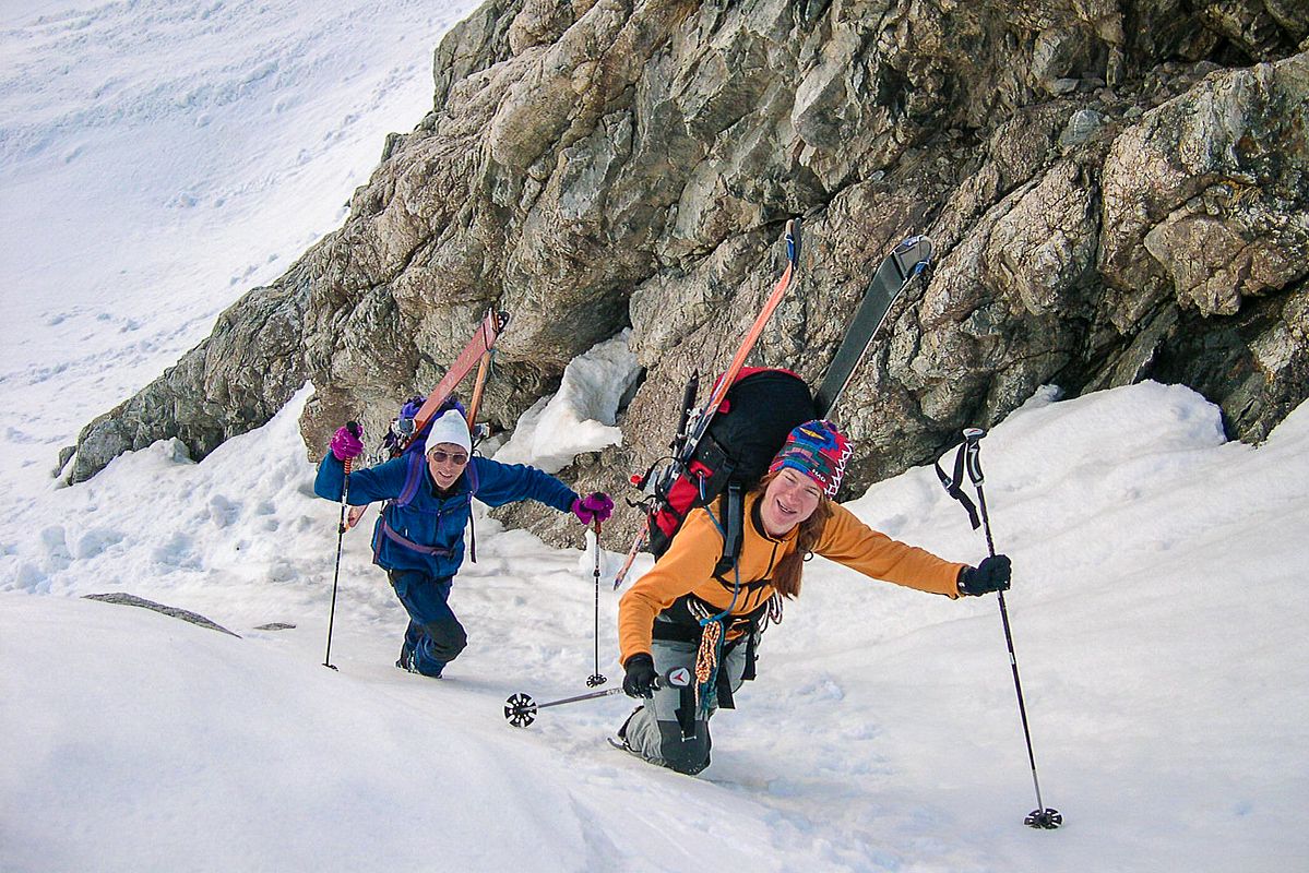 Aufstieg über die Steilstufe zum Glacier des Agneaux 
