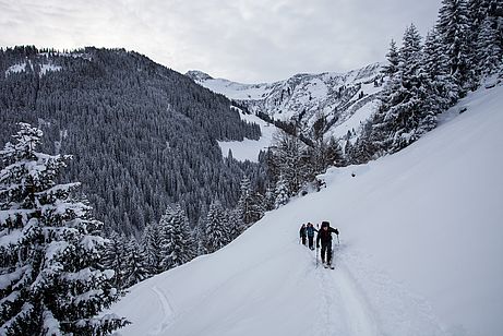 Super Skihänge im Aufstieg zum Stuckkogel.