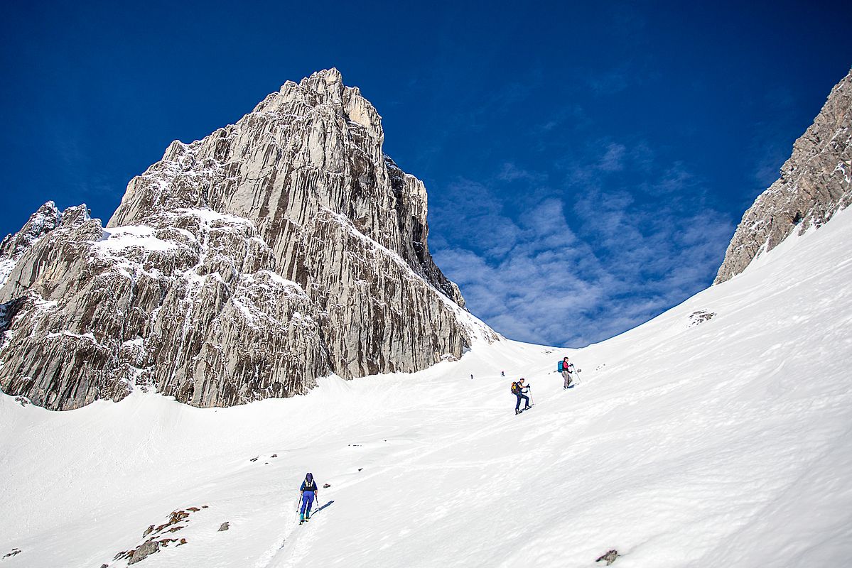 Klettern an der Karlspitze wäre heute eine nasse Angelegenheit.