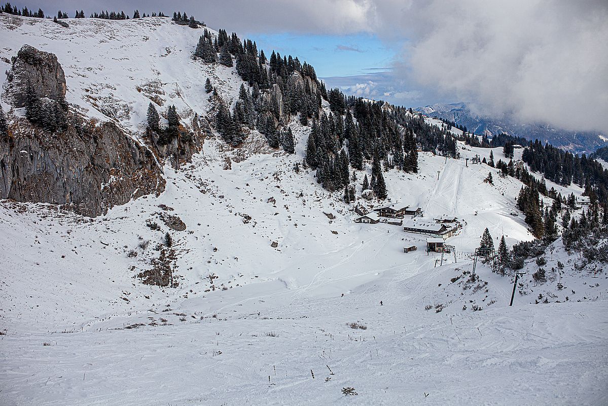 Blick vom Idealhang zur Stiealm