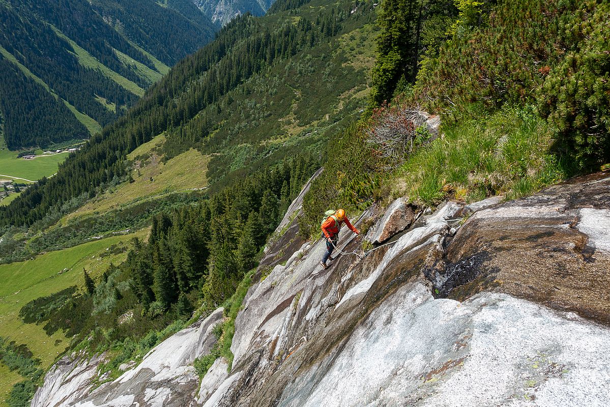 Die letzte Seillänge vom Alpinen Spätaufsteher