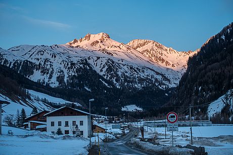 Blick zurück auf den Sonnenuntergang an der Rotbachlspitze