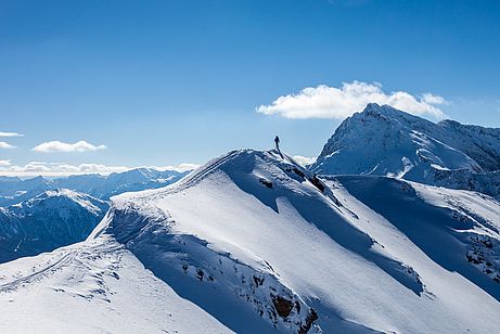 Am Gipfelgrat der Flatschspitze