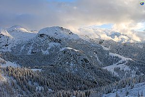 Blick heute Nachmittag vom Jenner zu den Rossfeldern, Berchtesgadener Alpen. 