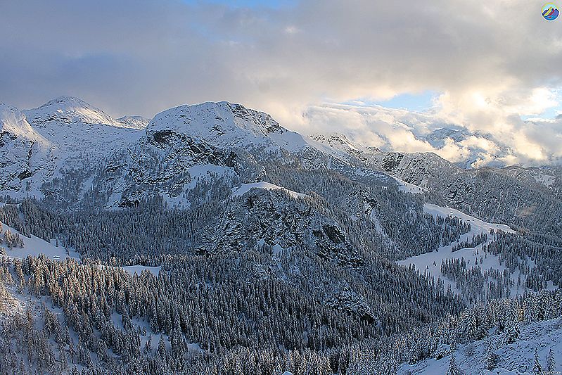 Blick heute Nachmittag vom Jenner zu den Rossfeldern, Berchtesgadener Alpen. 