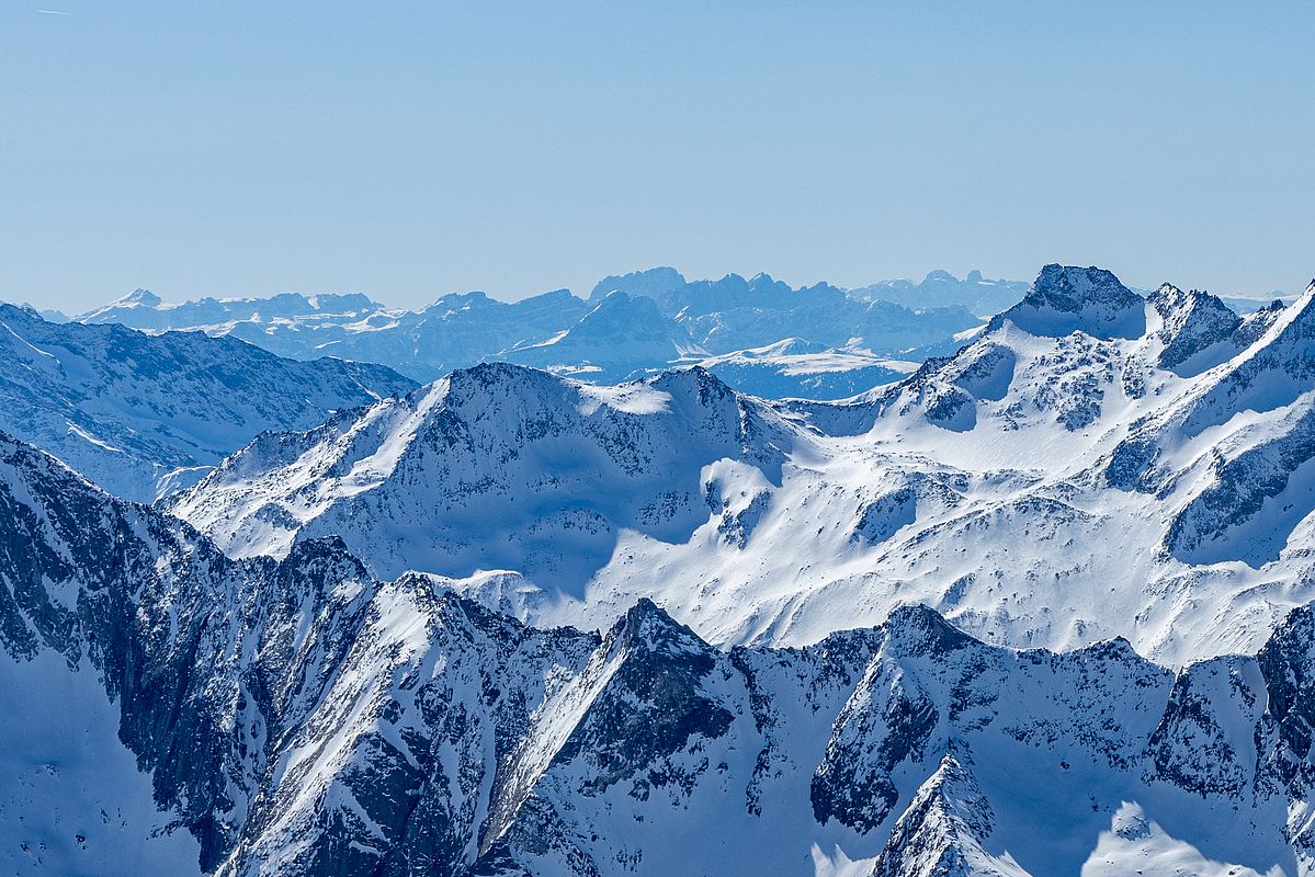 Gewaltige Aussicht heute, unter anderem mit Blick in die Dolomiten