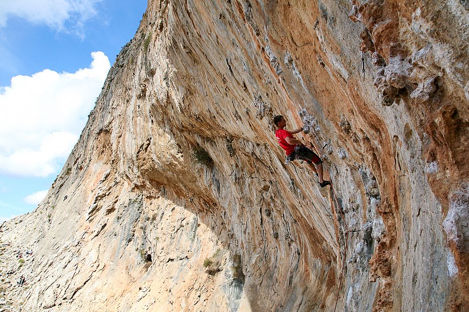 Die Kletterroute Kastor (6c+) in Arhi, Kalymnos