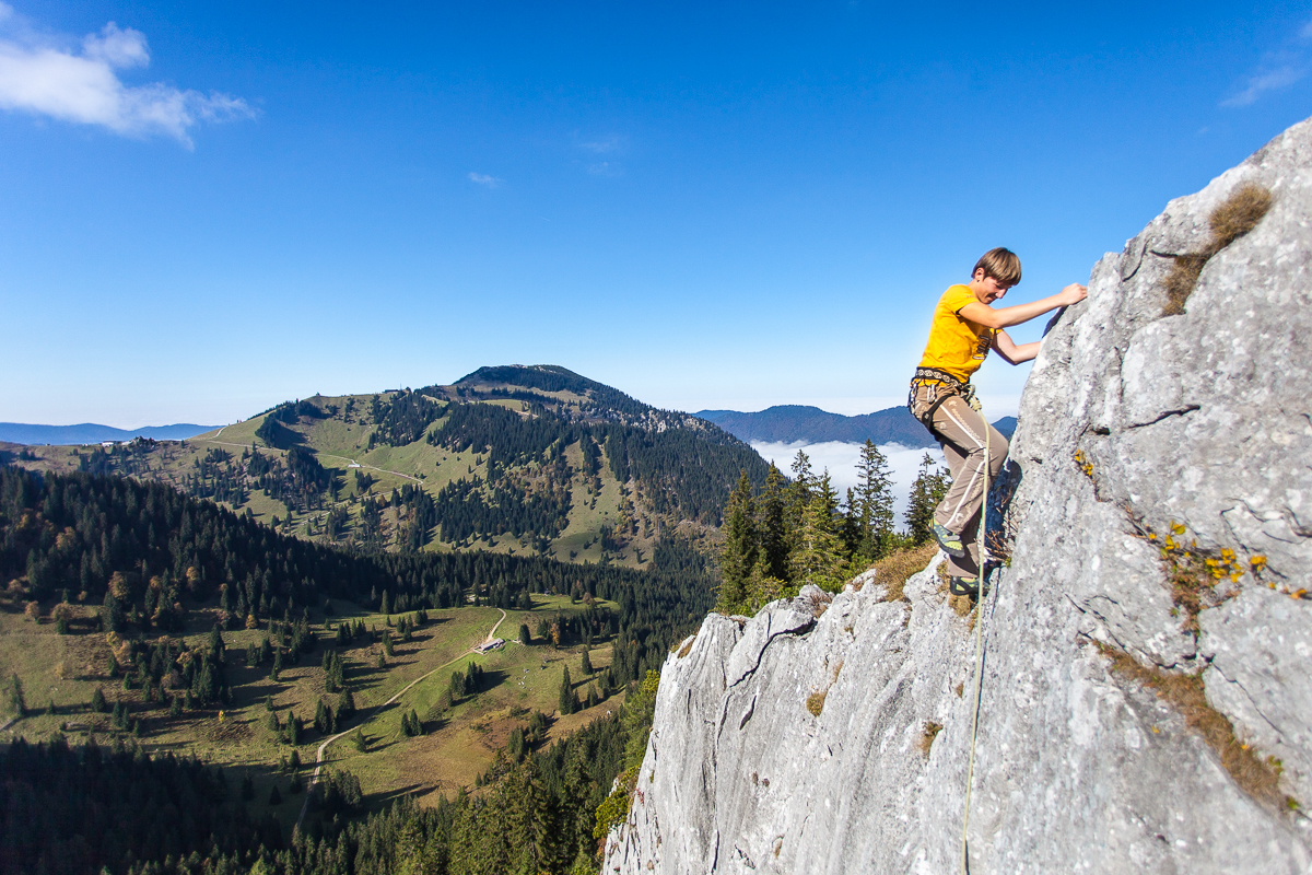 Voralpenidylle beim Klettern am Schreistein