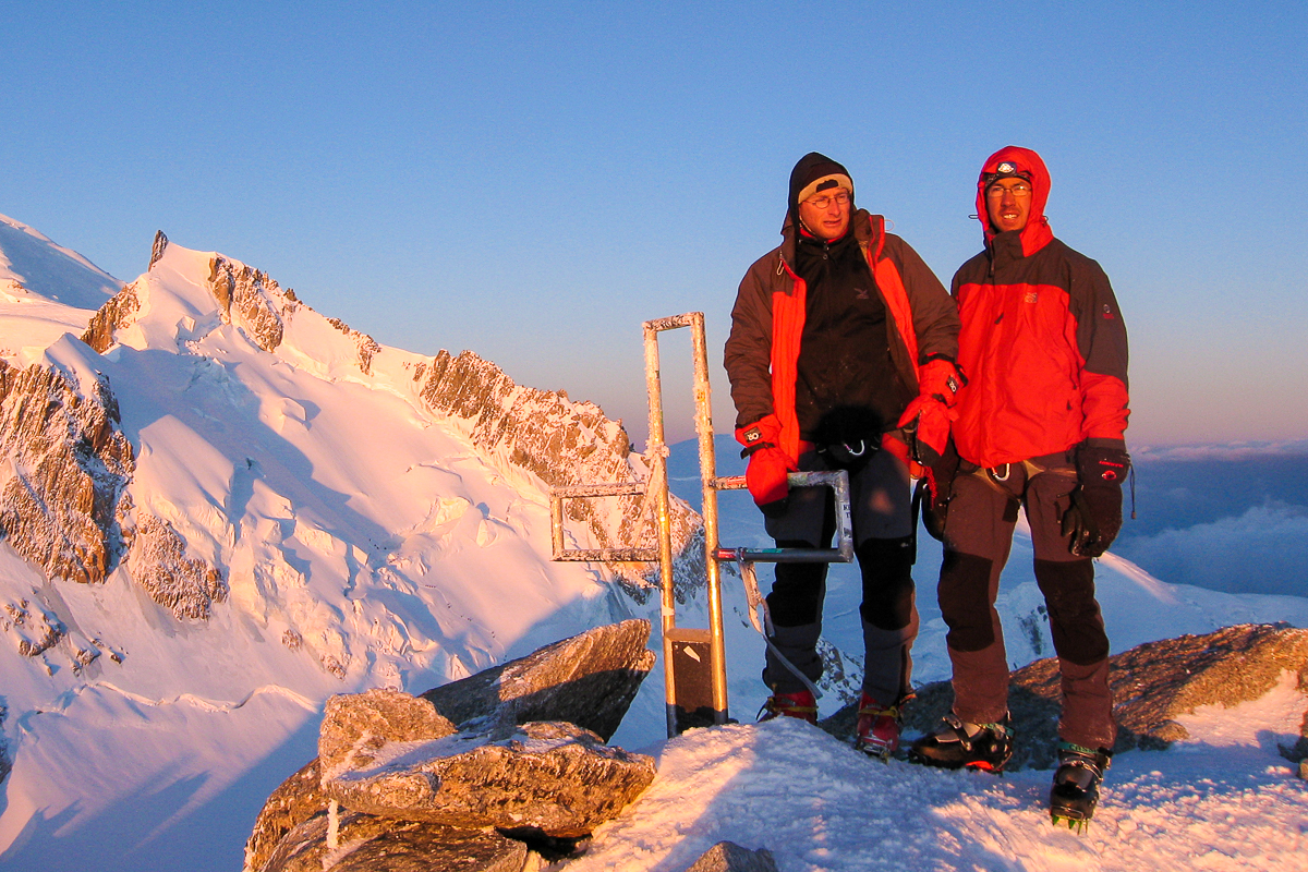 Mehrschichtige Bekleidung am Mont Blanc