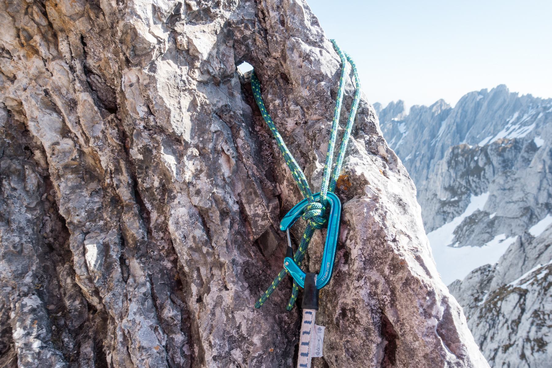 Gefädelte Sanduhr im Wilden Kaiser.