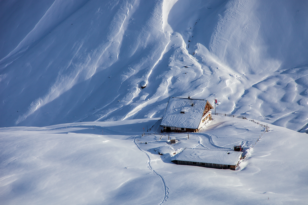 Potsdamer Hütte im Sellrain - Skitouren-Stützpunkt in den Stubaier Alpen