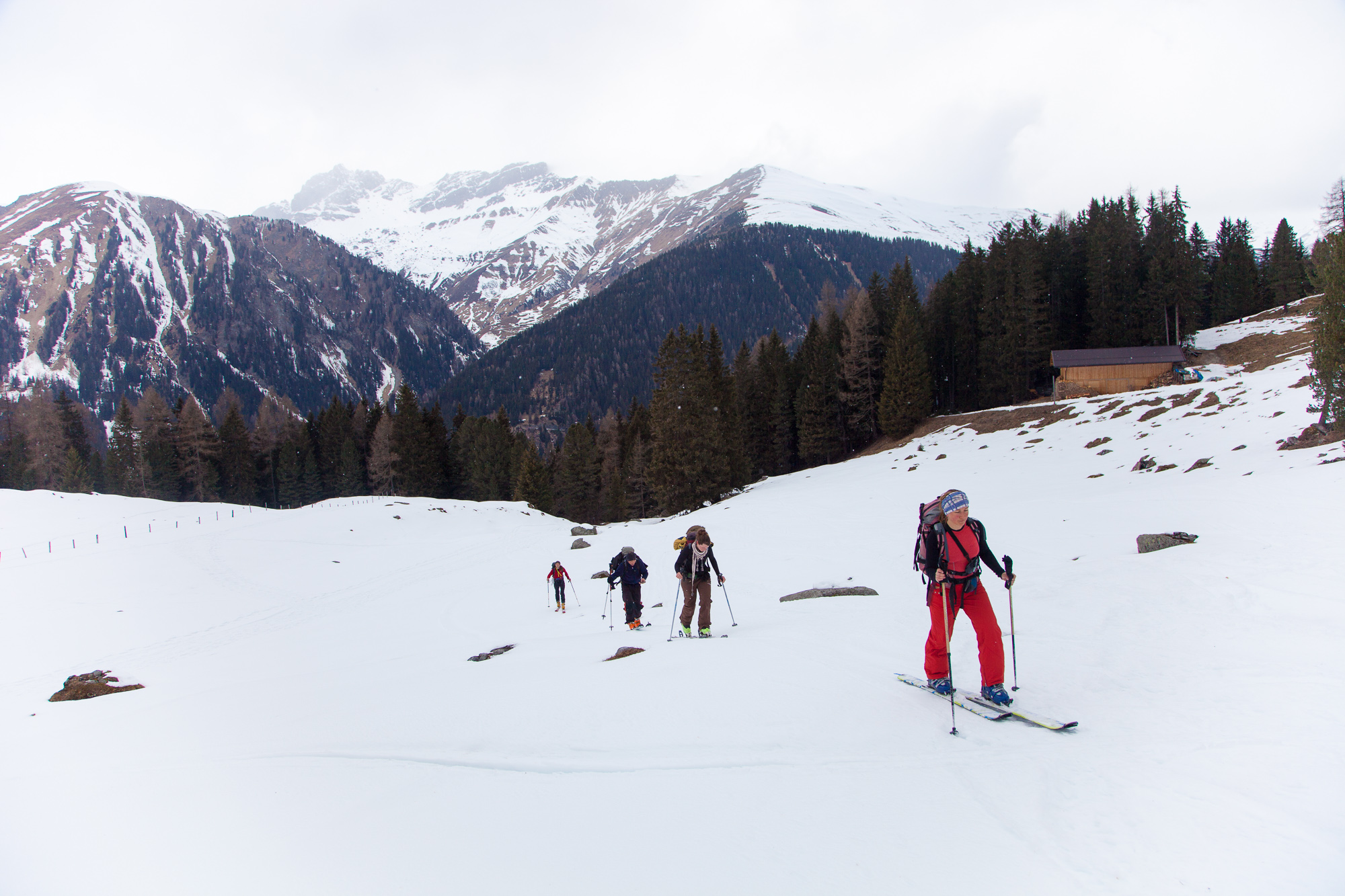 Aufstieg im Bereich der Höllensteinhütte Aufstieg im Bereich der Höllensteinhütte