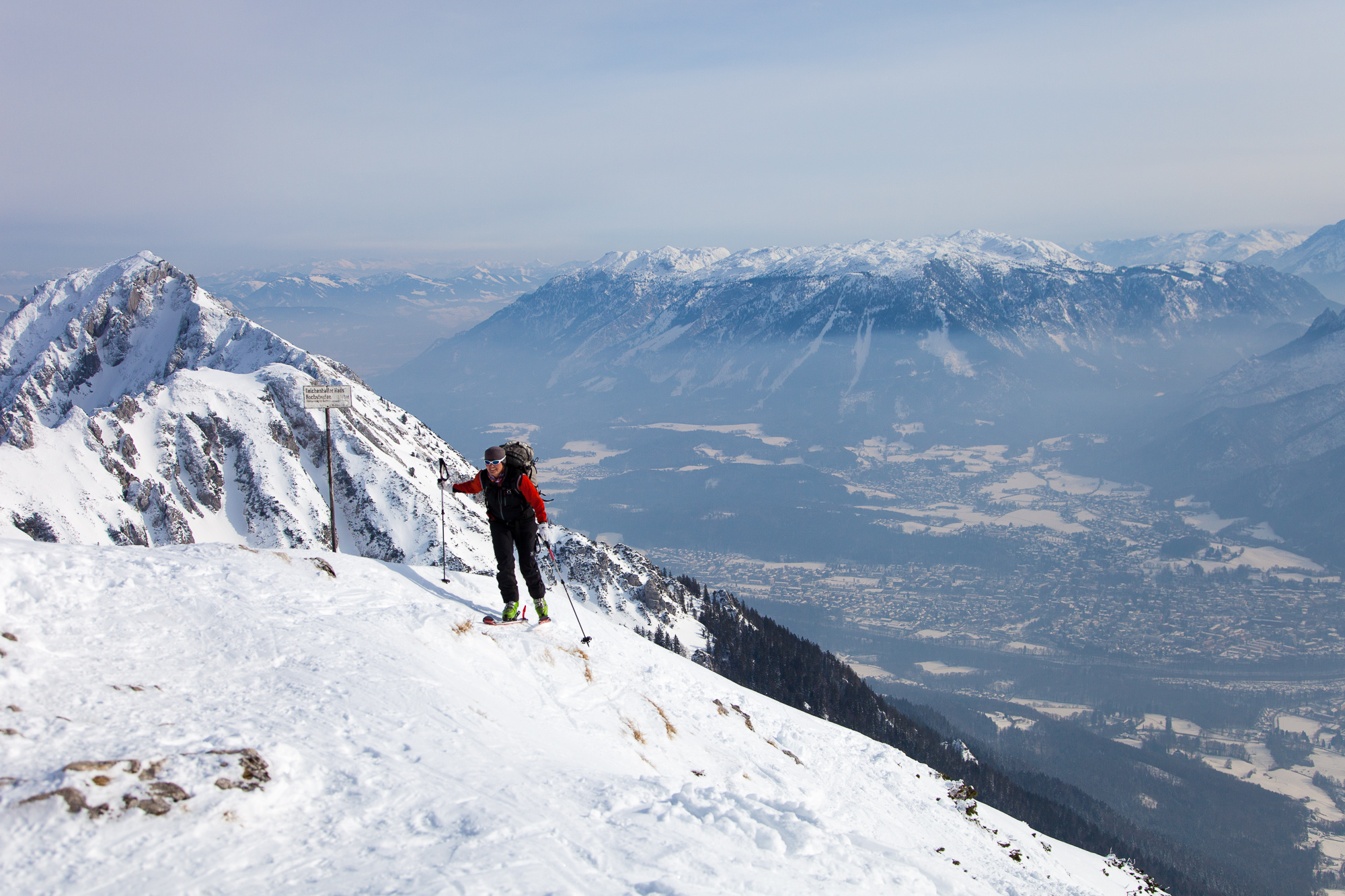 Bruchharsch auf der Südseite - dafür herrlicher Tiefblick auf Bad Reichenhall