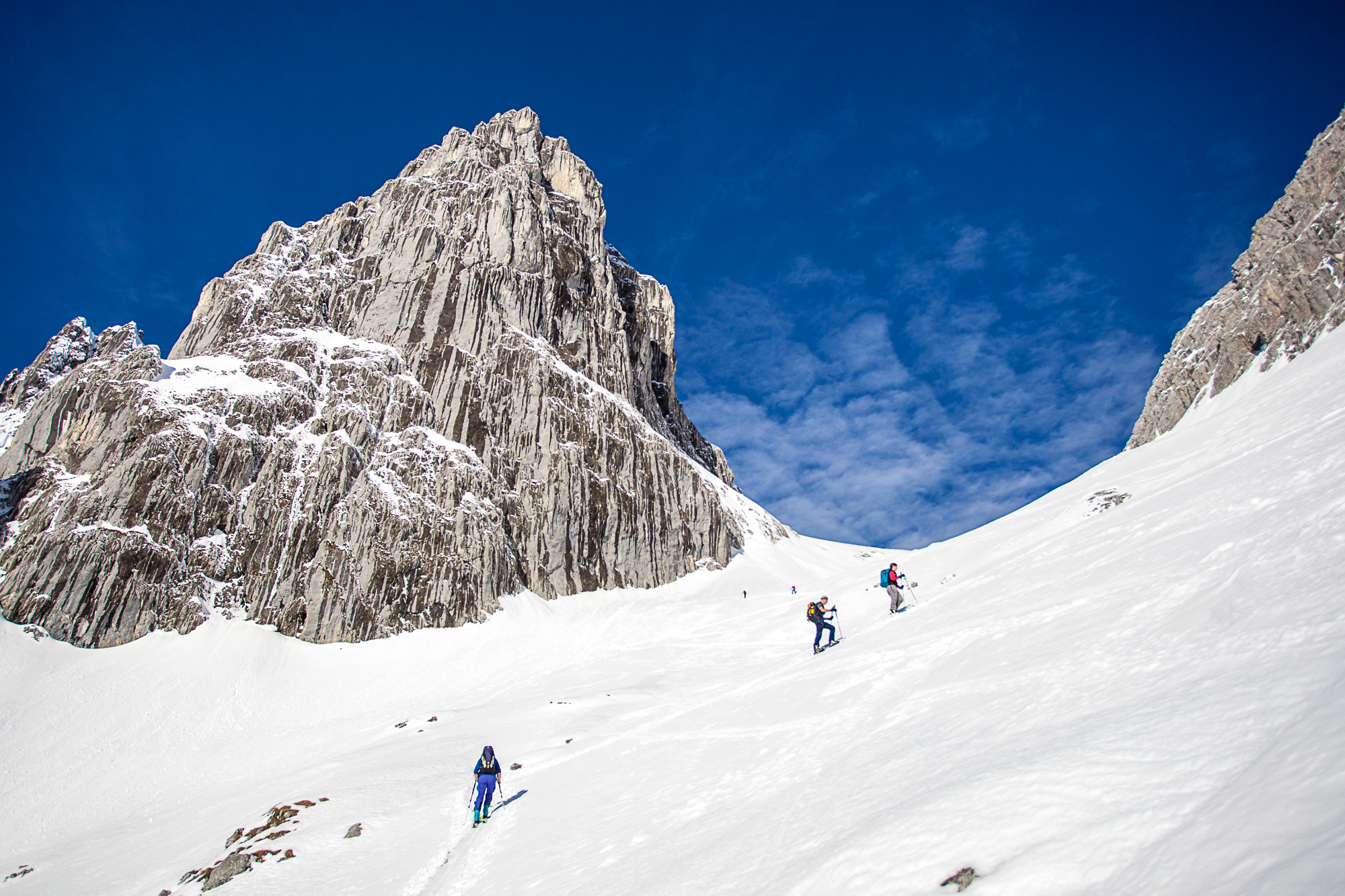 Klettern an der Karlspitze wäre heute eine nasse Angelegenheit.