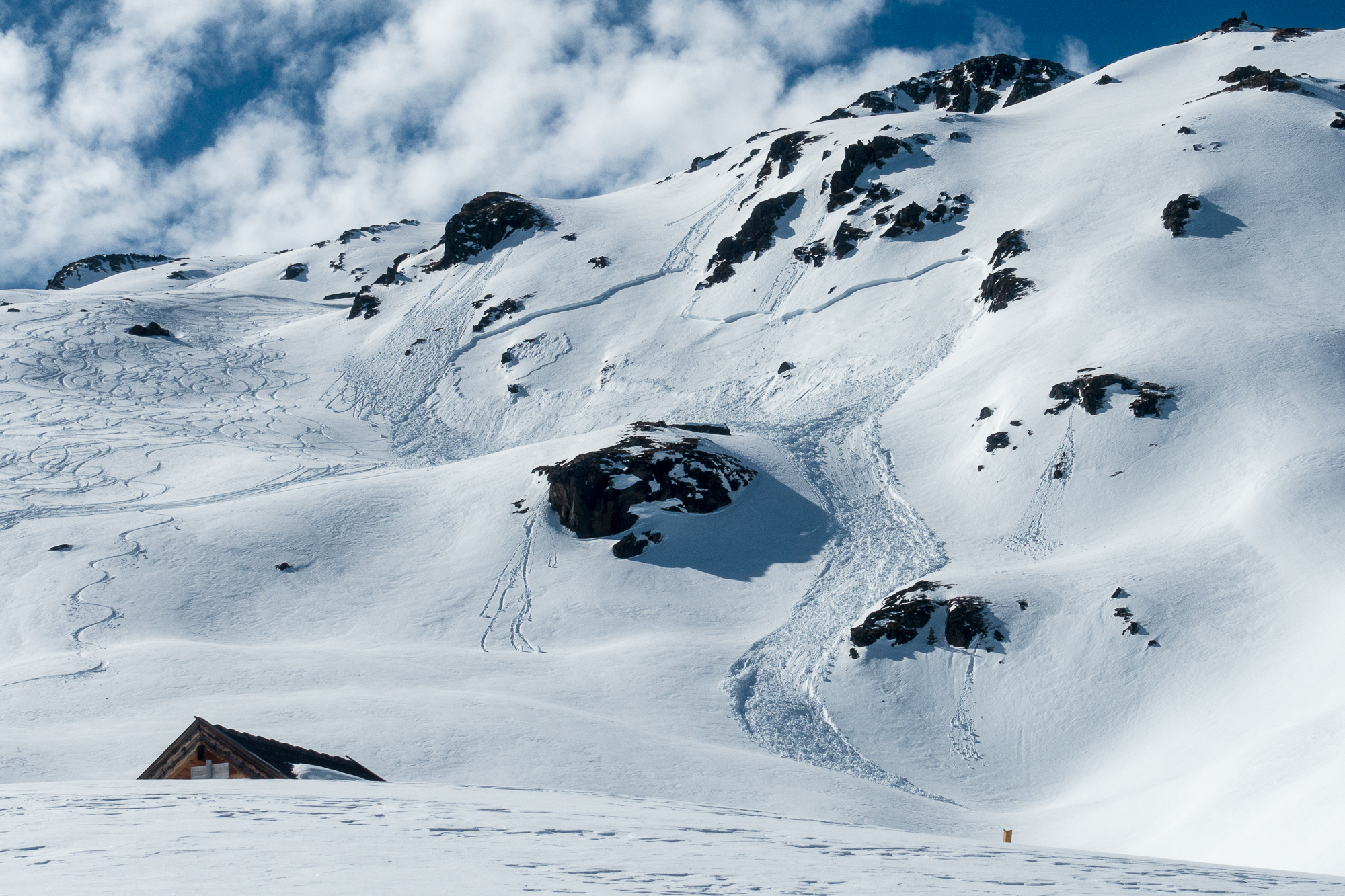 Schneebrett oberhalb des Bergersees