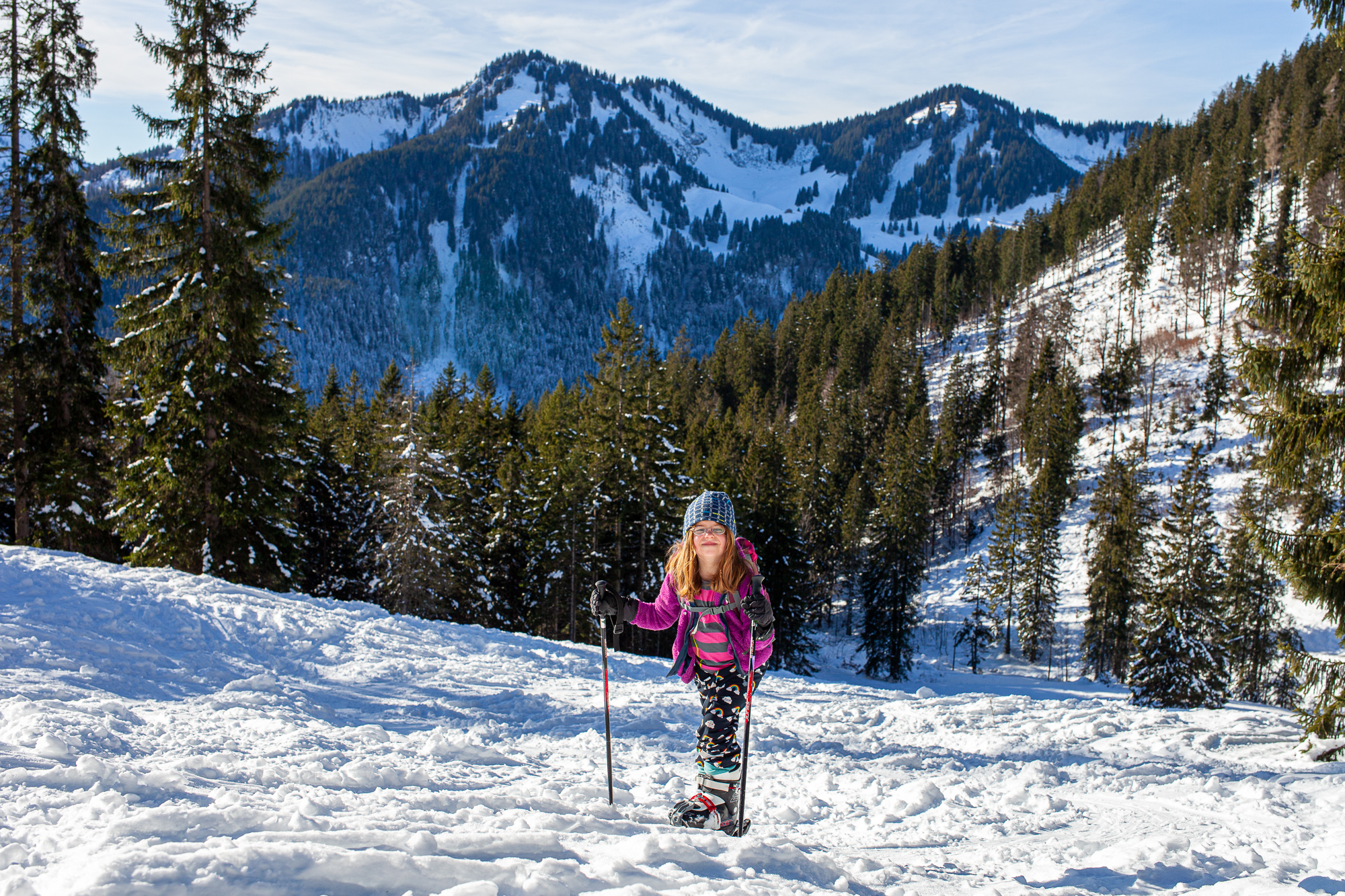 Verspurte Wiesenhänge unter der Maxlrainer Alm