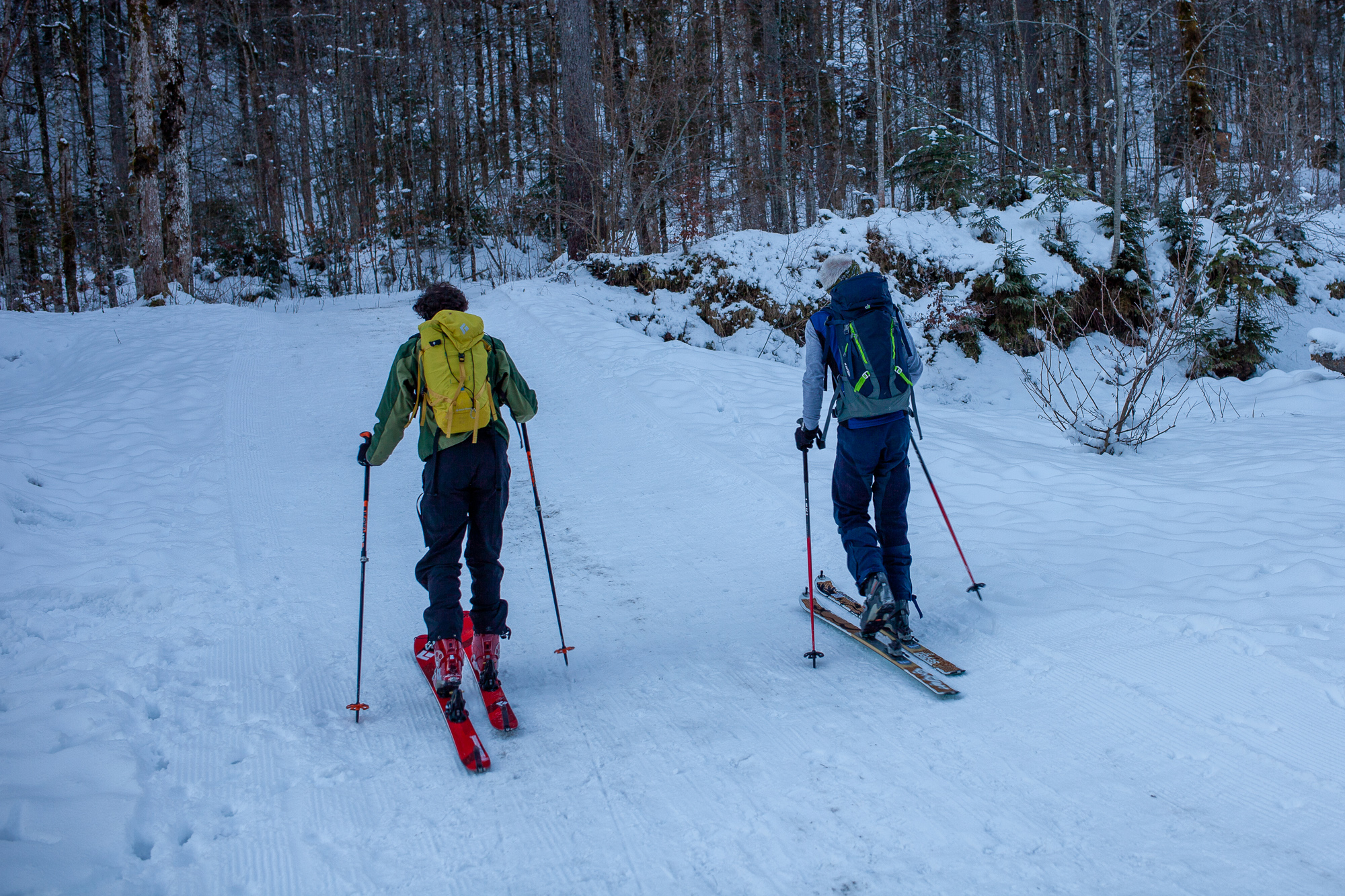 Start am Winterwanderweg kurz nach der Mautstelle