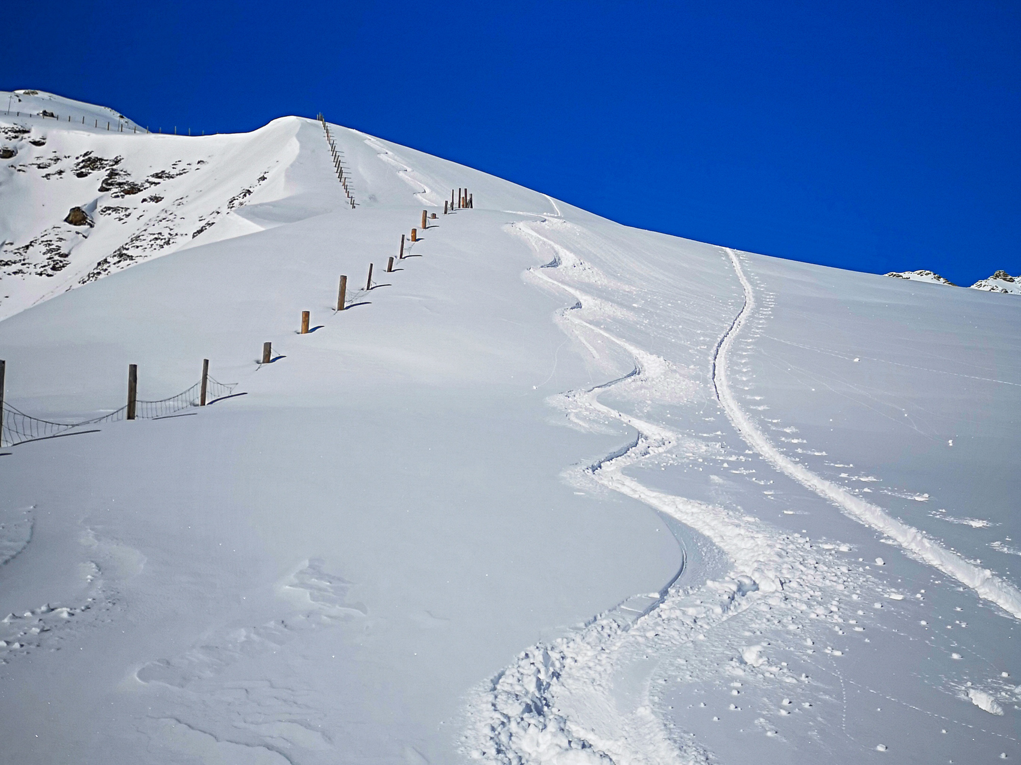 Beste Schneeverhältnisse in der Abfahrt