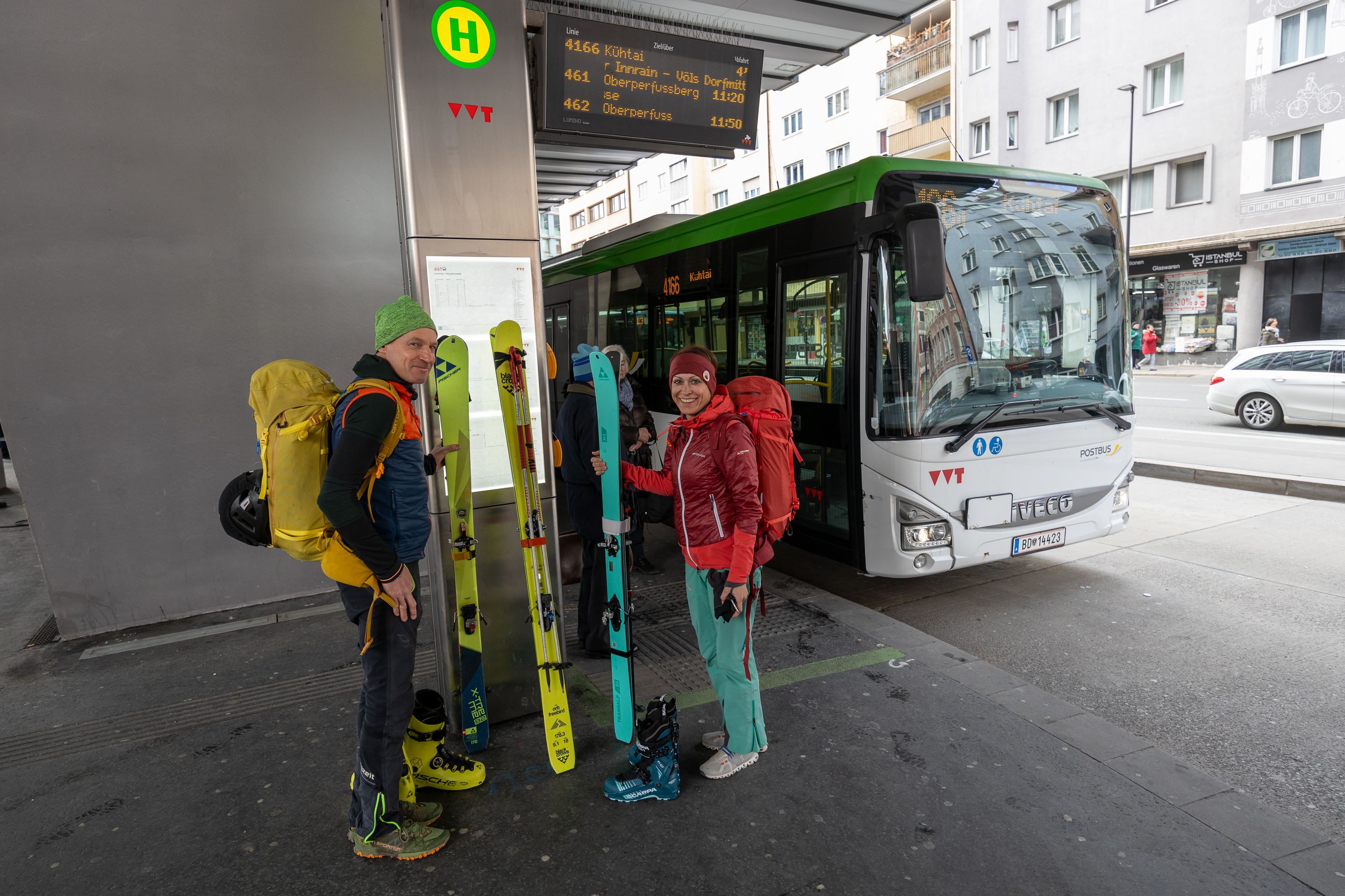  Vom Bahnhof Innsbruck bringt uns der Bus direkt zum Ausgangspunkt ins Kühtai 